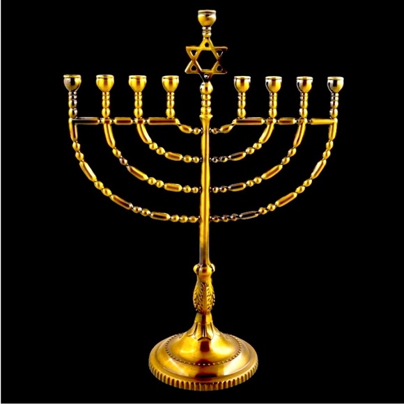 Other - 🕎Beautiful Metal Menorah 🕎 in gold tone ✨NEW IN BOX ✨